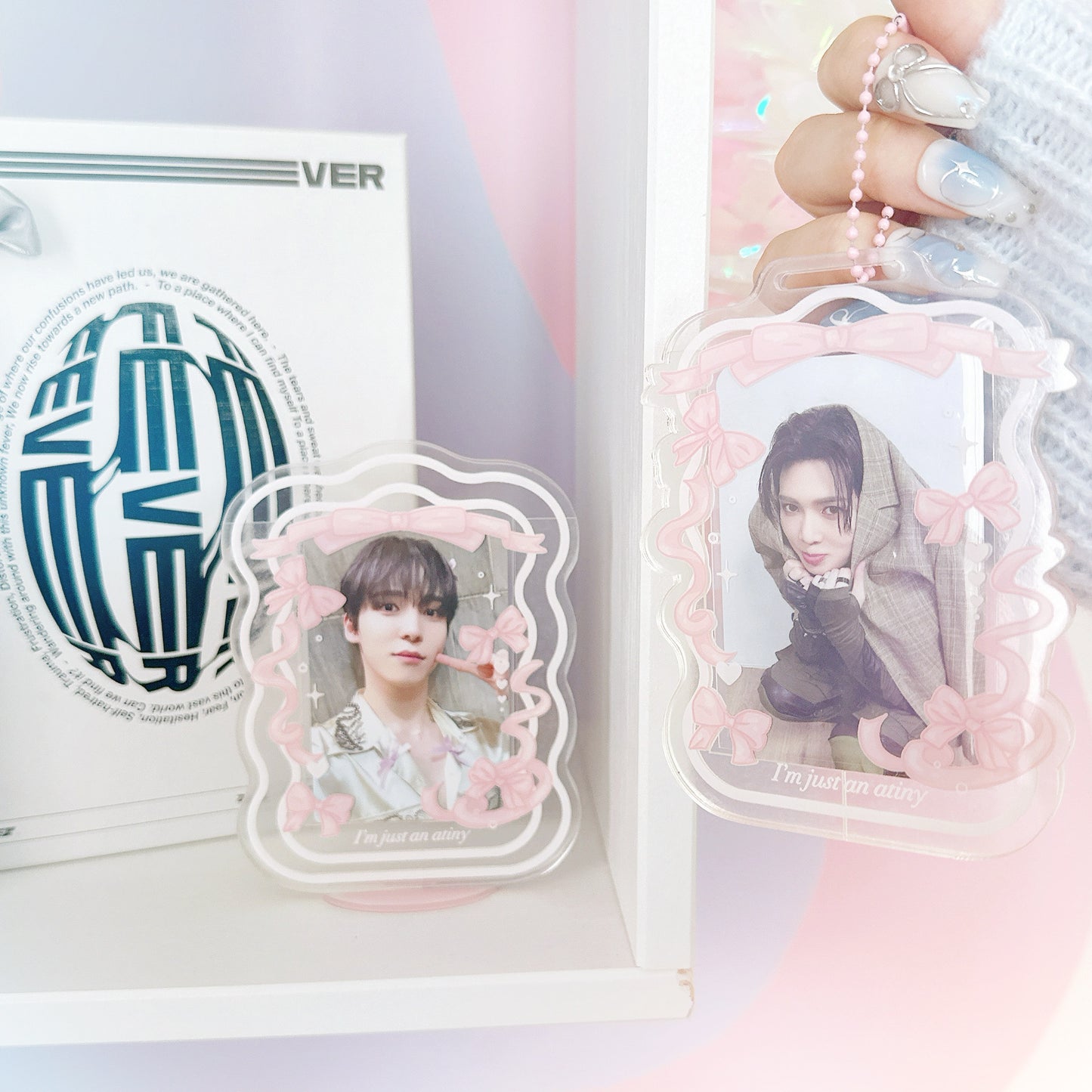 Just an Atiny acrylic photocard keychain