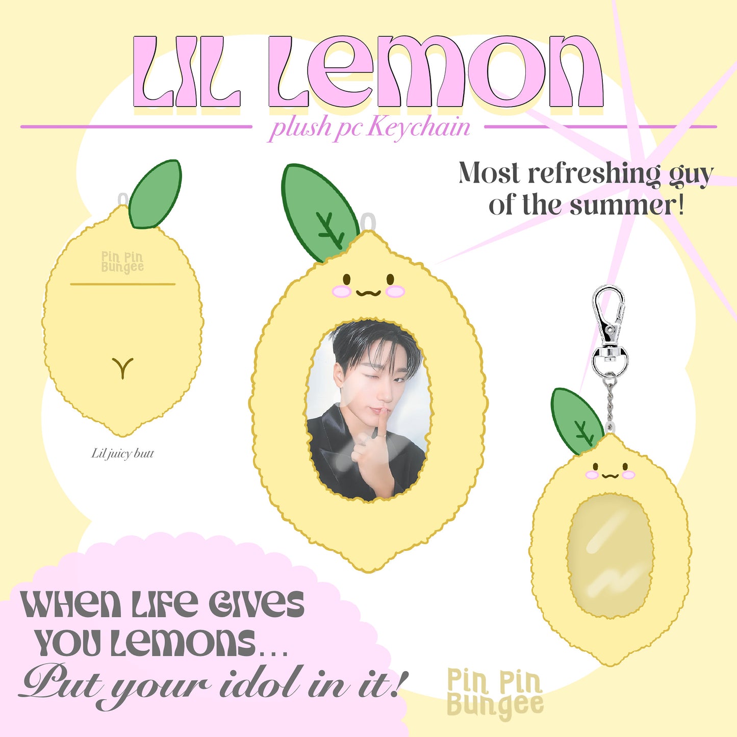 Lil Lemon plush photocard keychain PREORDER