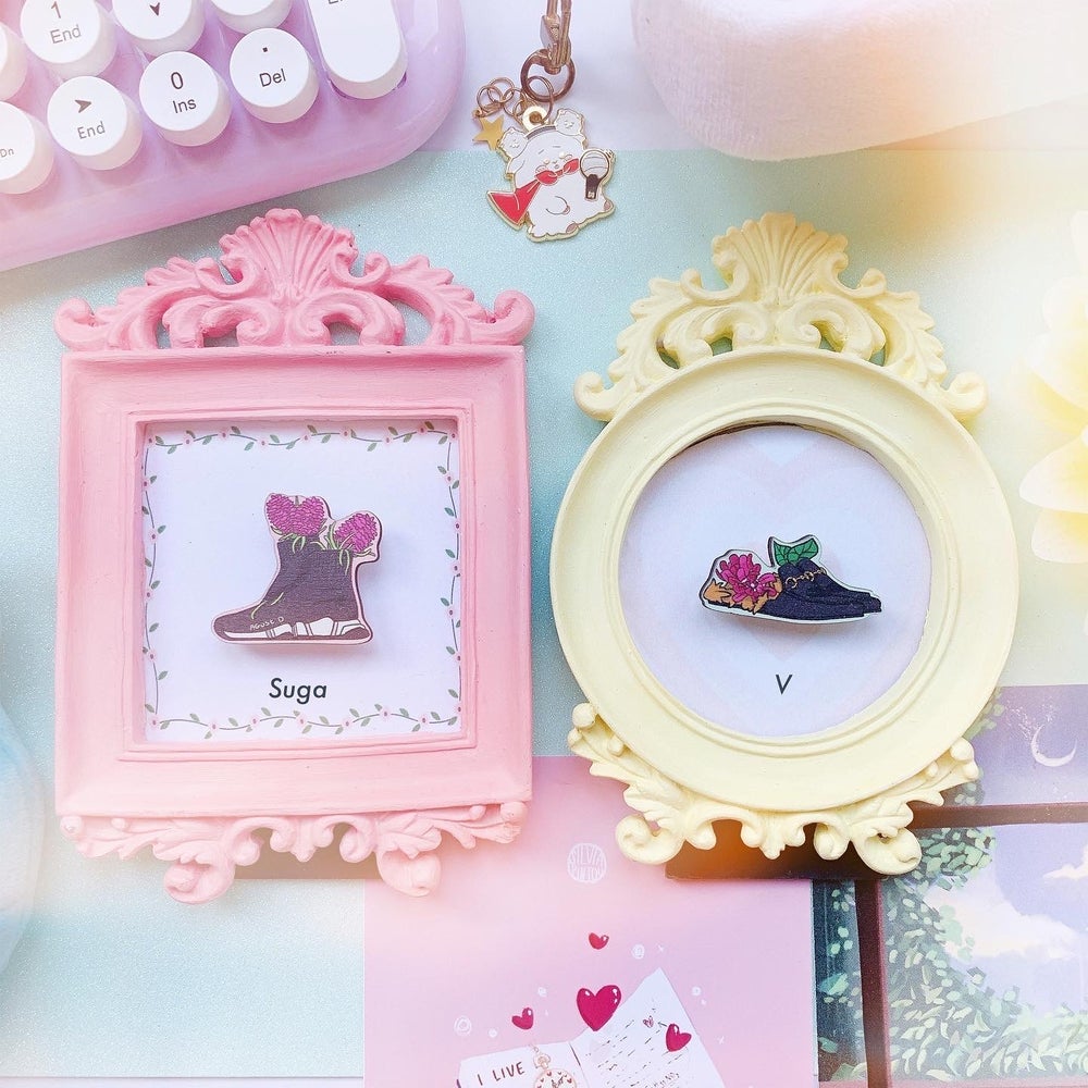 Bangtan shoe collection wooden pins