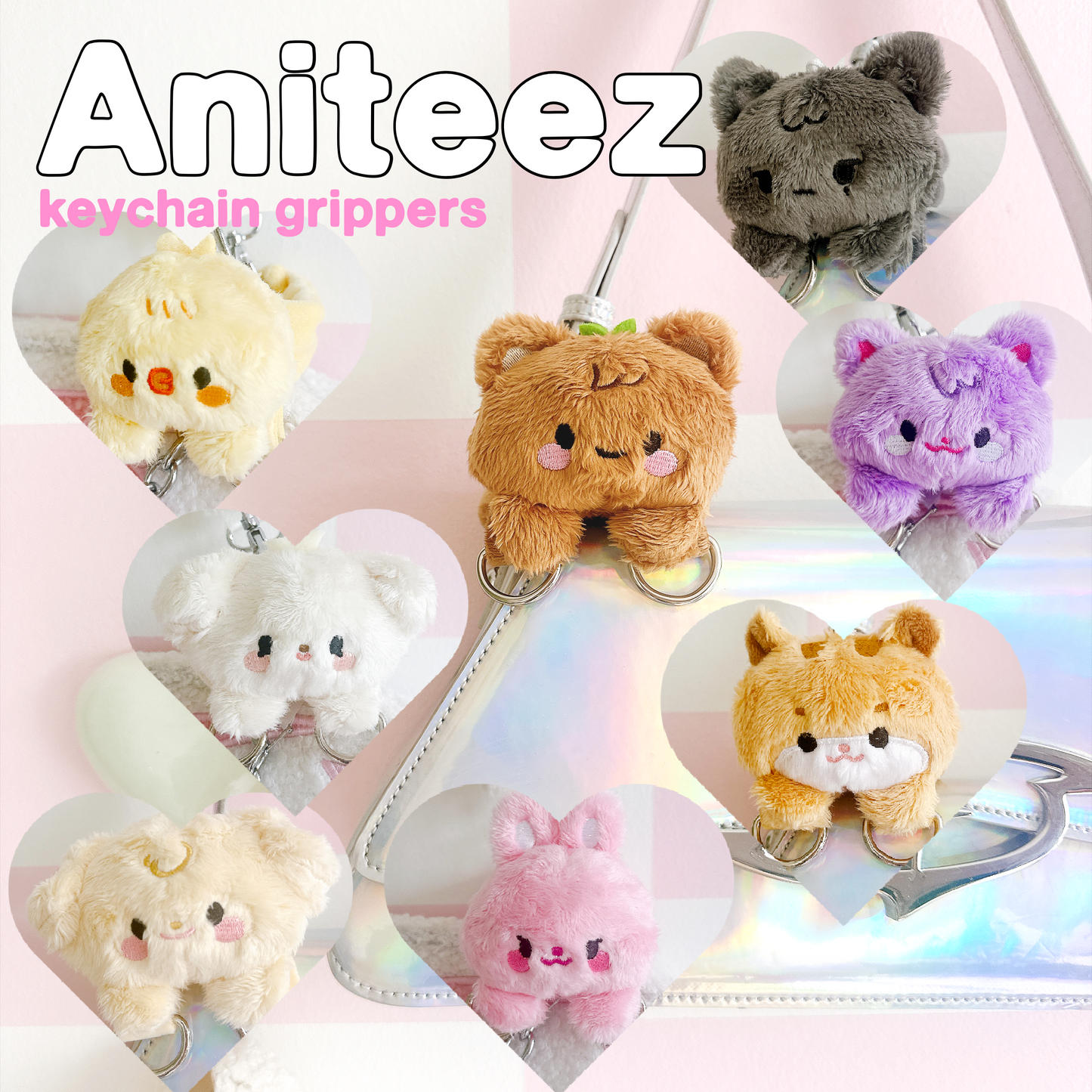 clingTEEZ plush keychain grippers PREORDER