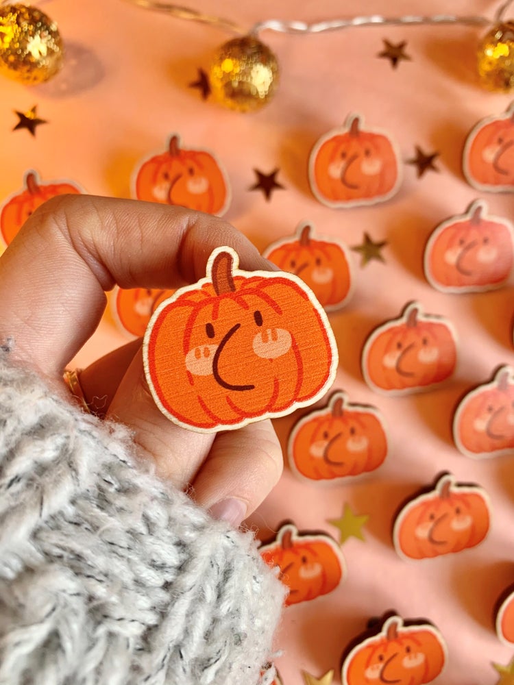 Pumpkin pd wooden pin